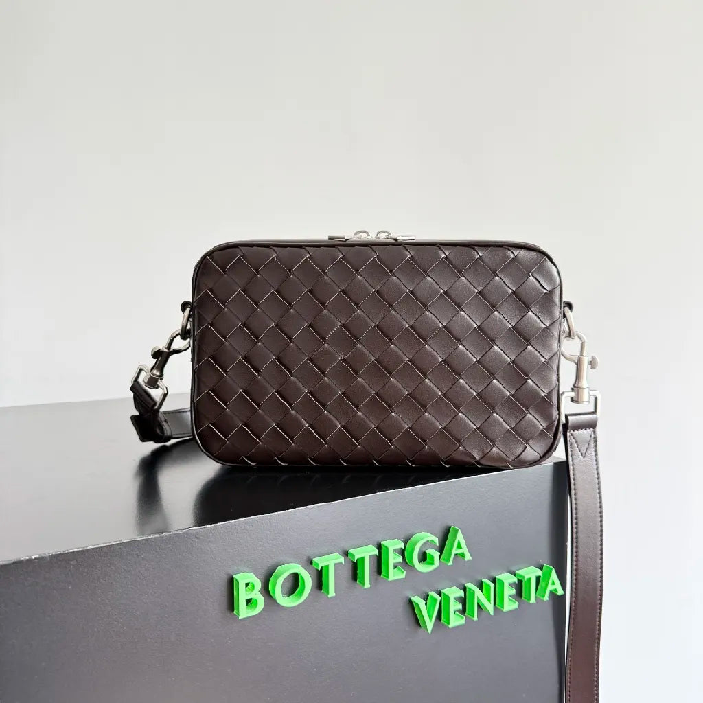 B*V Intrecciato Camera Bag Cowhide HW
