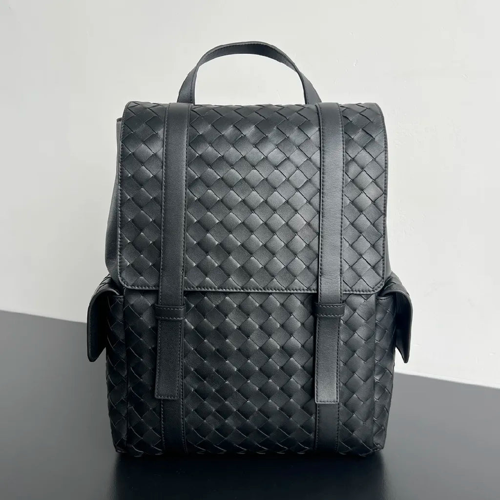 B*V Back To School Backpack Intrecciato Leather
