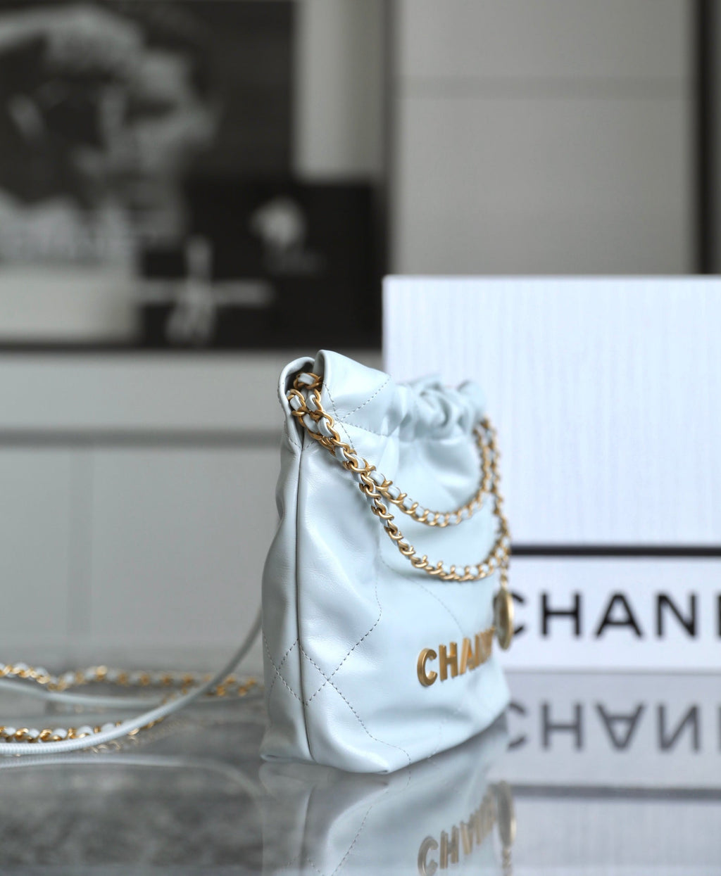 C*C 22 ANTIBA HOBO BAG LIGHT BLUE 20CM