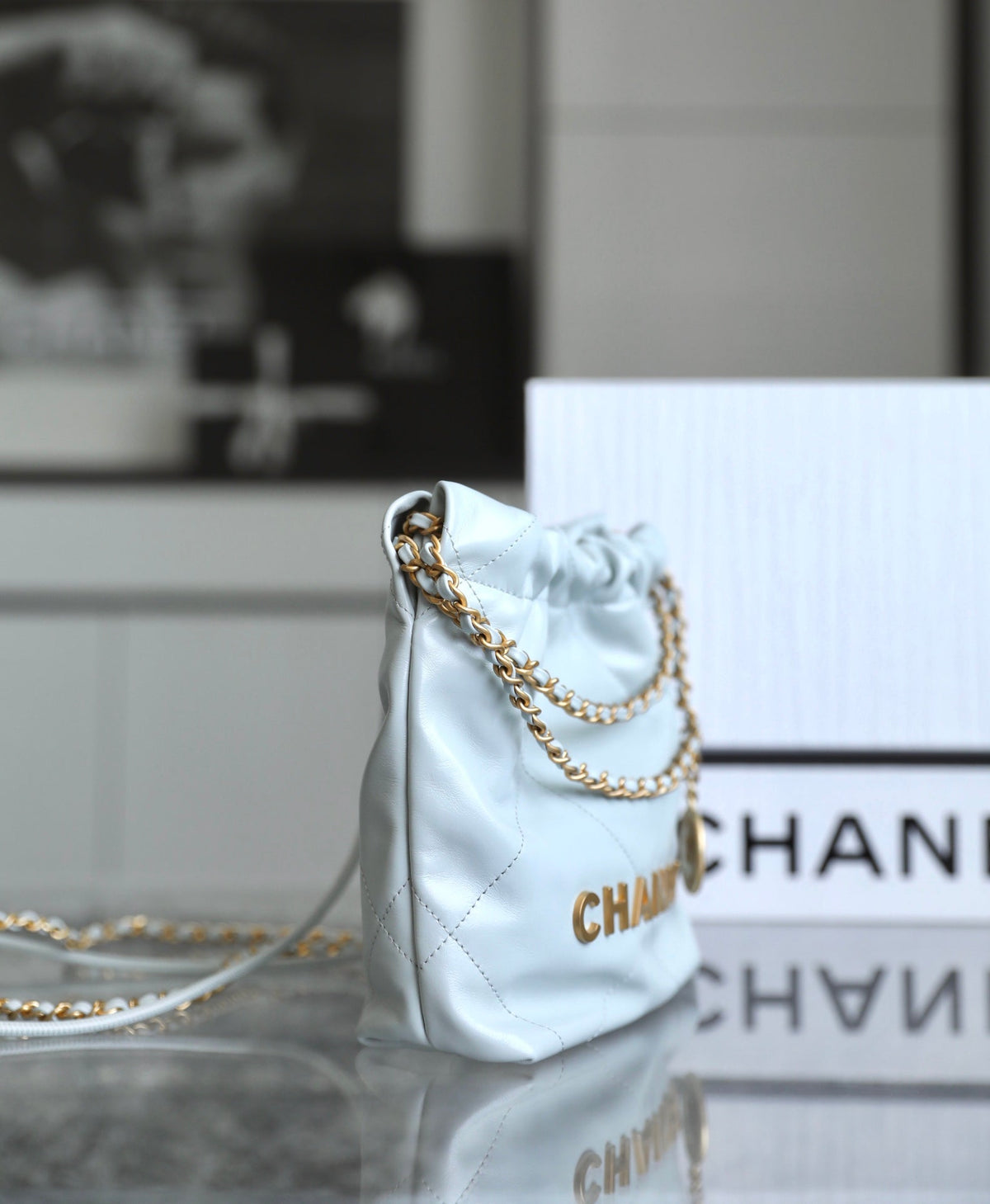 C*C 22 ANTIBA HOBO BAG LIGHT BLUE 20CM