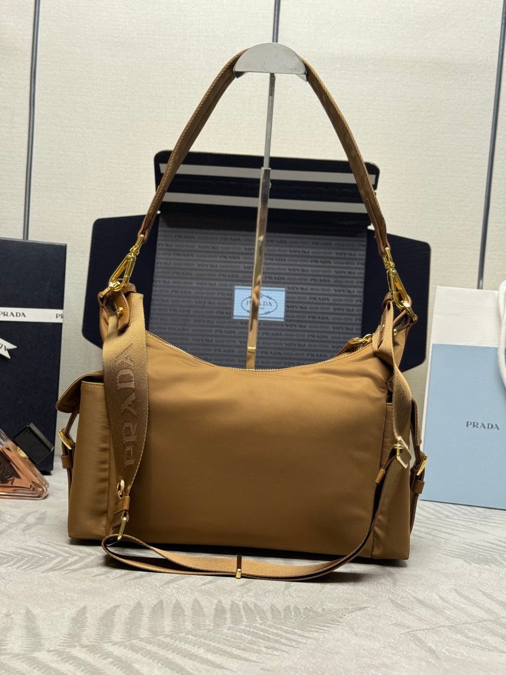 Pr*a Explorer Bag Nylon Calfskin