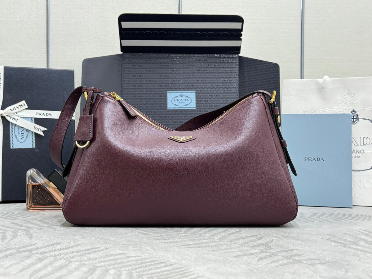 Pr*a Aimee Underarm Hobo Bag Cowhide