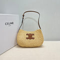C*lin Tilly Raffia Woven Underarm Bag