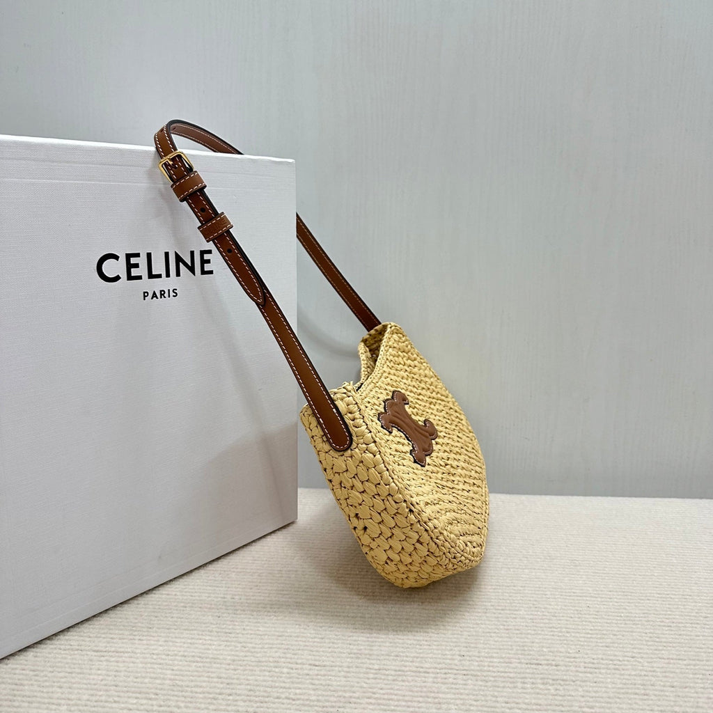 C*lin Tilly Raffia Woven Underarm Bag