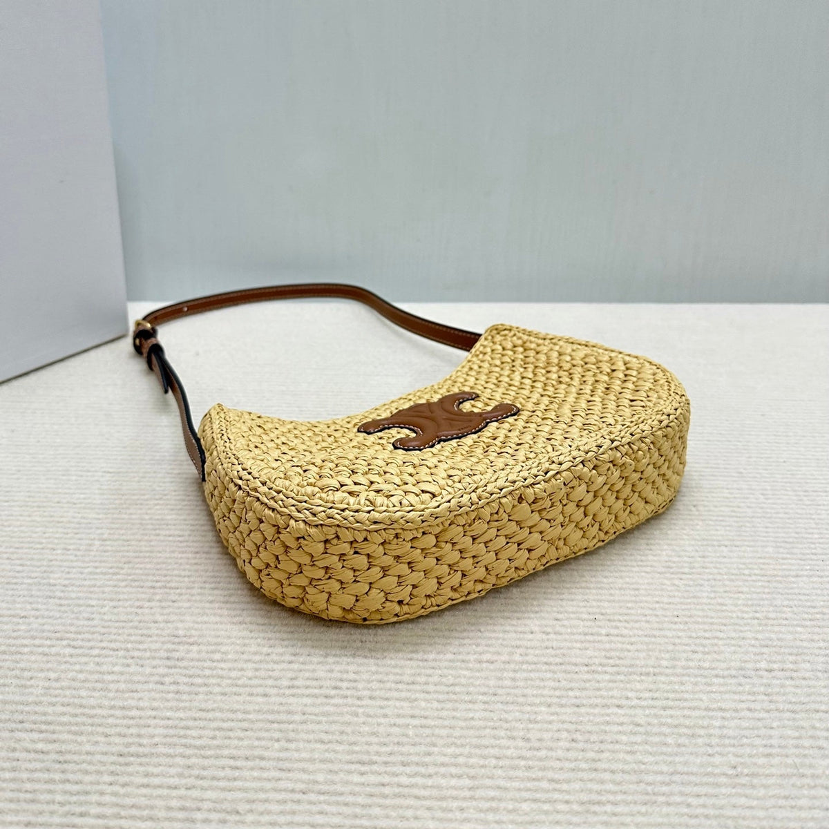 C*lin Tilly Raffia Woven Underarm Bag