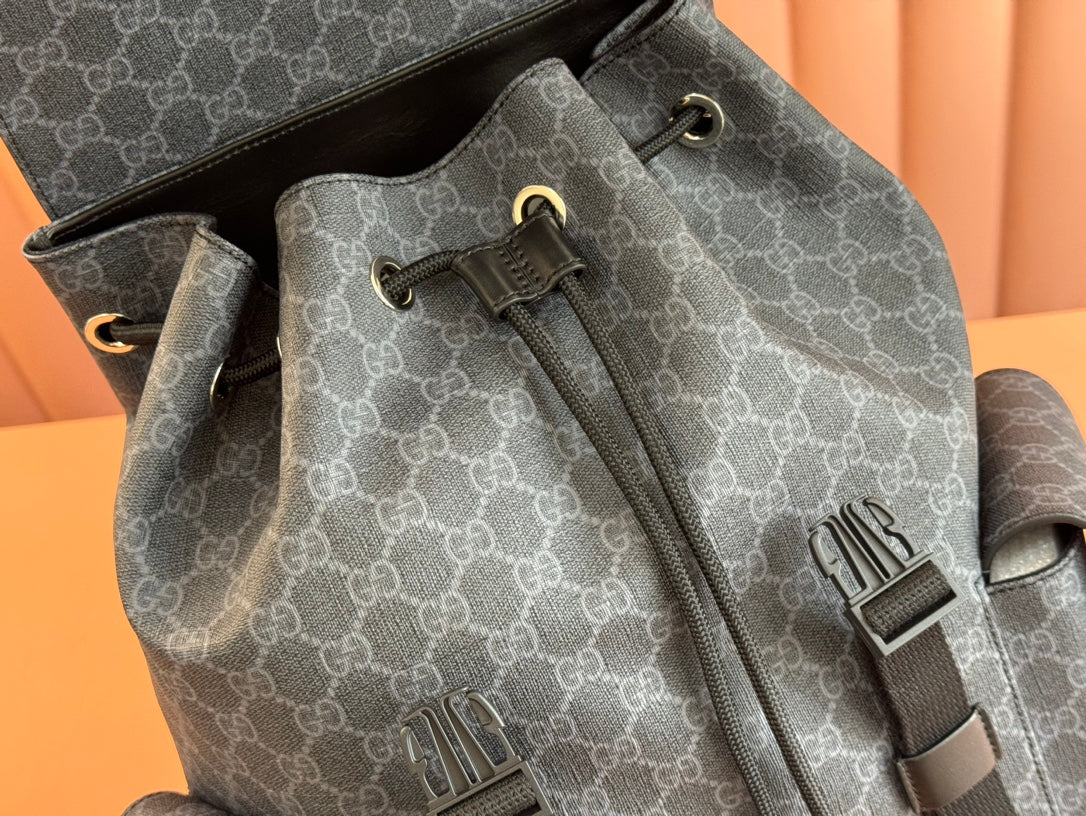 G*G Side Pocket Backpack Black Supreme Canvas
