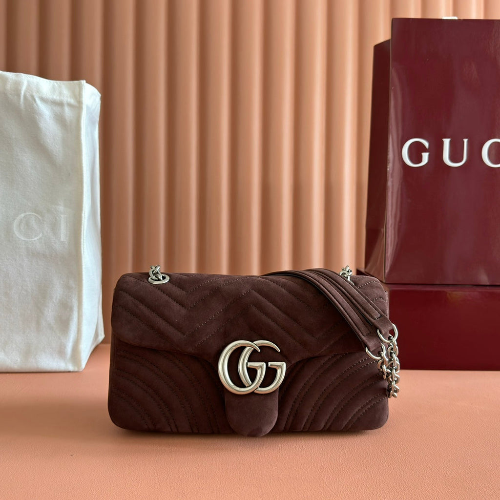 G*G Marmont Double G Matte Suede