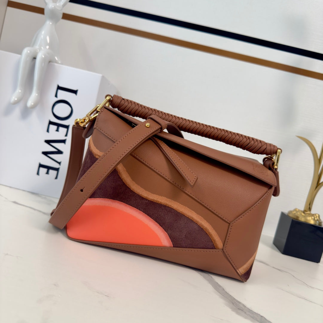 L*ewe Puzzle Handbag & Suede