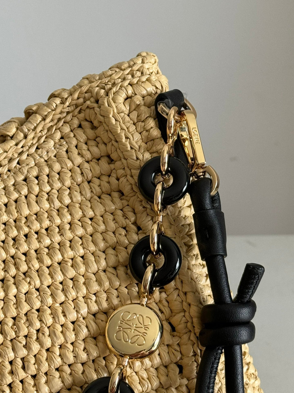 L*E Ola Bag Raffia Calfskin