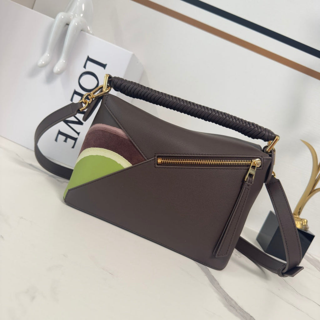 L*ewe Puzzle Handbag & Suede