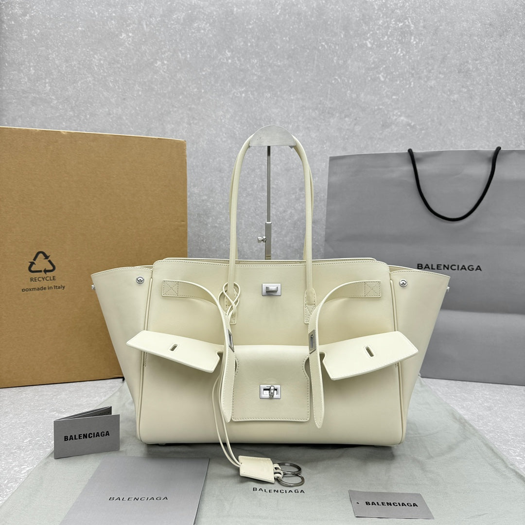BEL AIR CARRY ALL BAG NAPPA LAMBSKIN SILVER HARDWARE