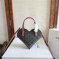 C*line Heart-Shaped Black Brown Bag in PVC Fabric with Leather