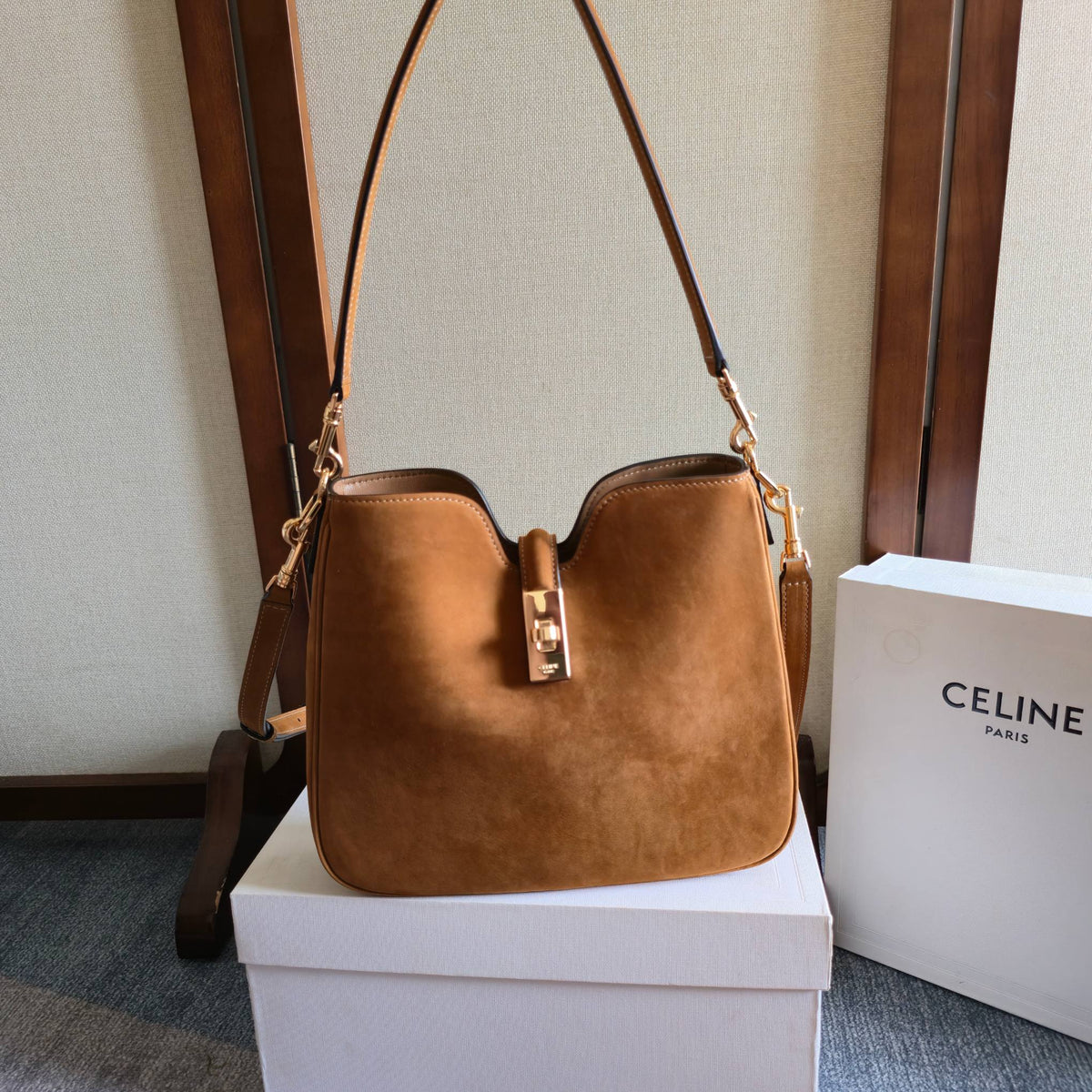 C*line New Camille 16 Soft Brown Bag in Calfskin