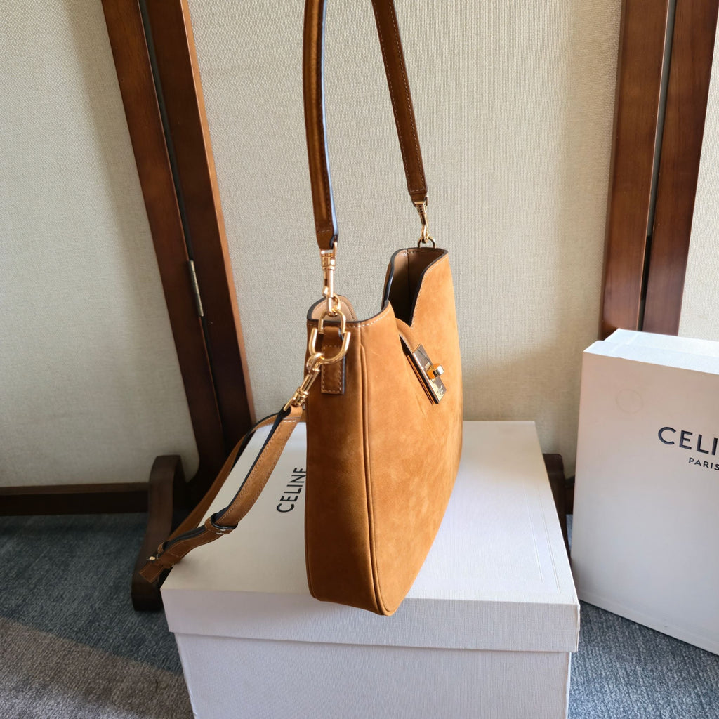 C*line New Camille 16 Soft Brown Bag in Calfskin