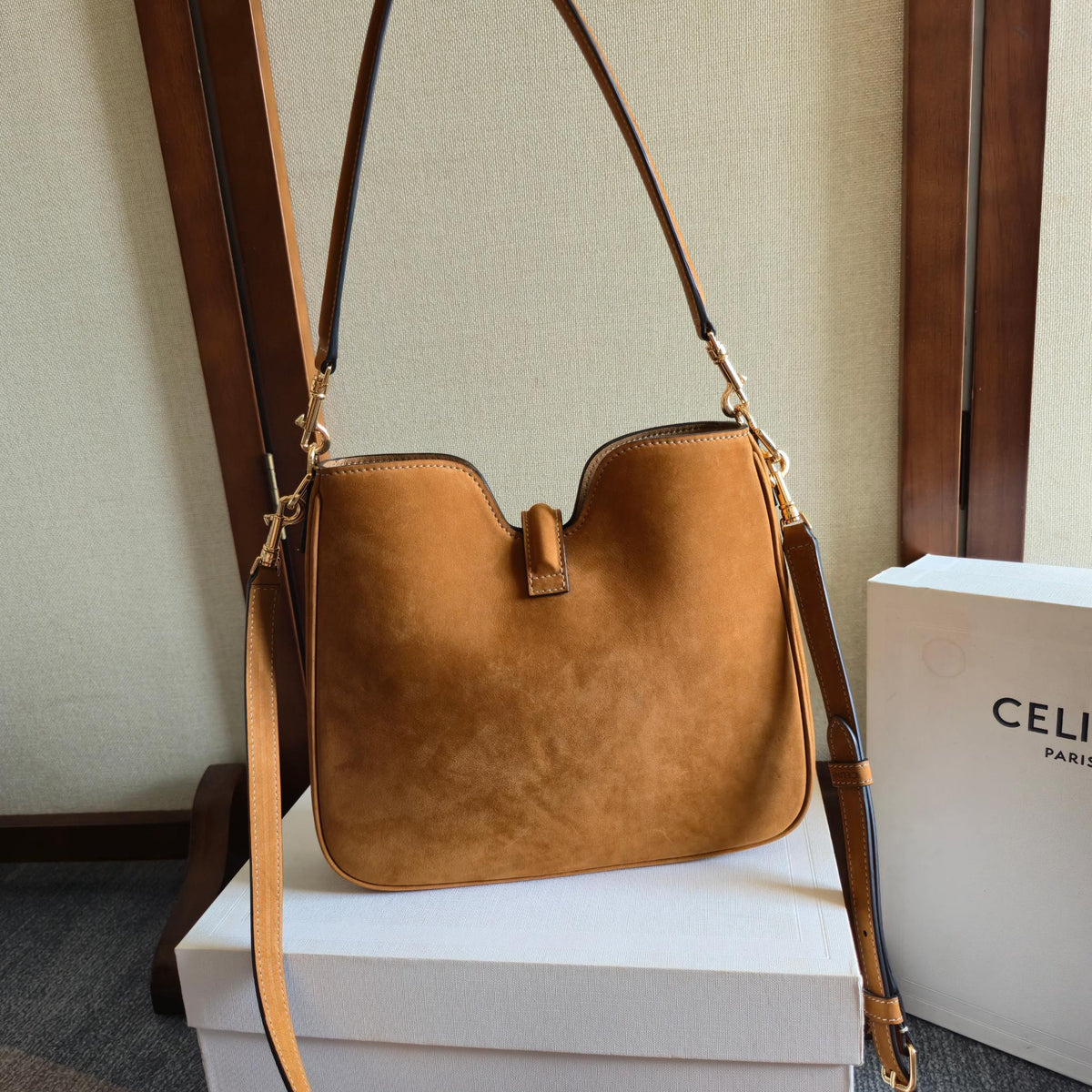C*line New Camille 16 Soft Brown Bag in Calfskin