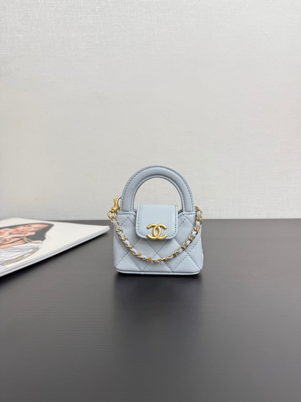 C*C 26 Mini Kelly Bag 10 Blue in Sheepskin