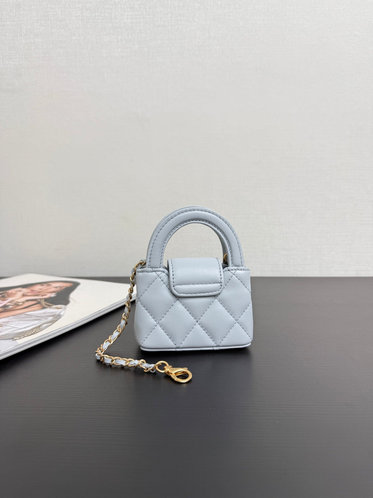 C*C 26 Mini Kelly Bag 10 Blue in Sheepskin