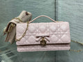 D*or Bow Pearl Chain Clutch Lambskin GHW