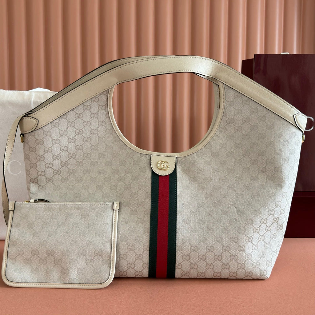 G*G 26 Giglio Large Tote Bag 60cm White in Canvas