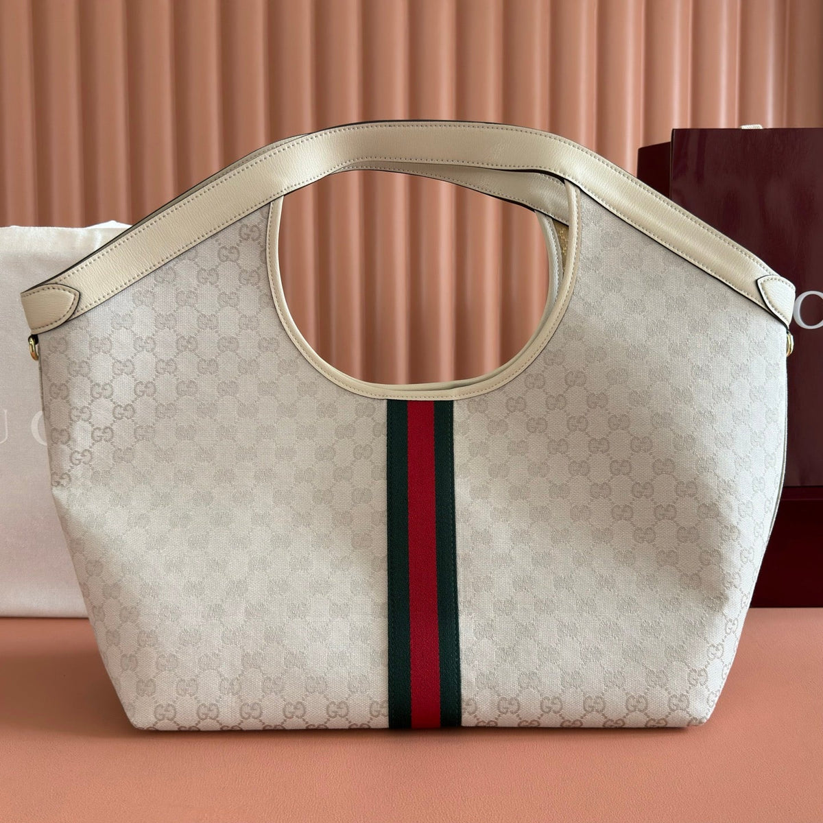 G*G 26 Giglio Large Tote Bag 60cm White in Canvas
