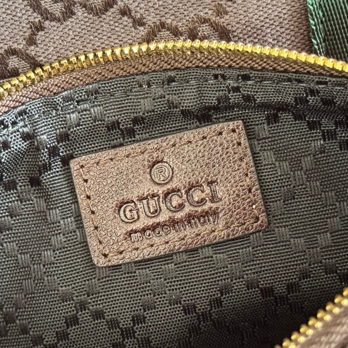G*G 26 Giglio Large Tote Bag 60cm Brown in Lustrous Coated G*G Fabric