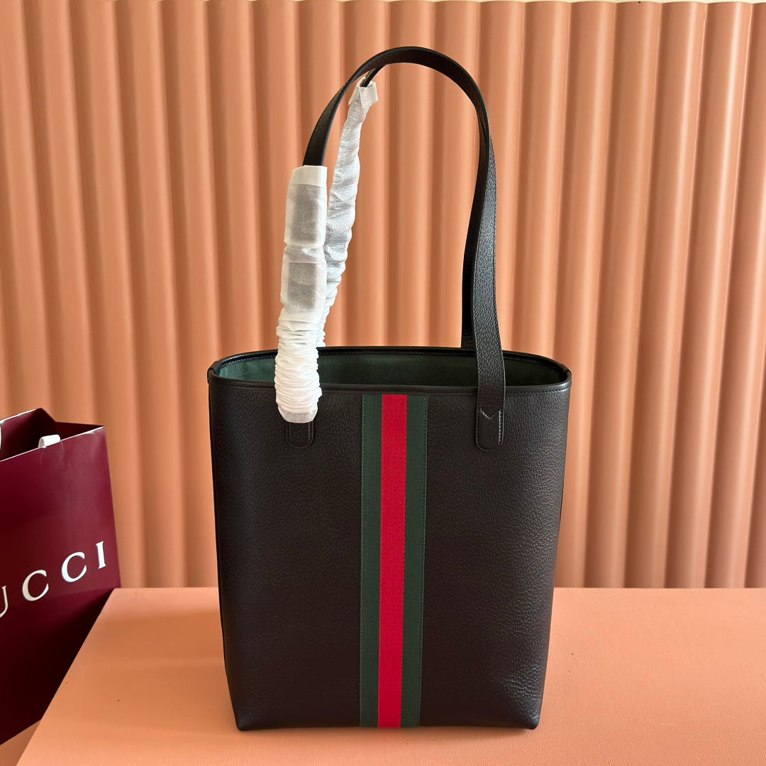 G*cci Ophidia Tote Bag 36 Brown in Cowhide