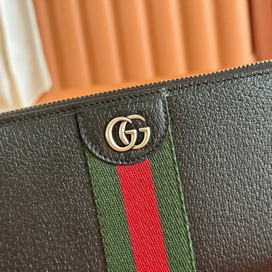 G*G Ophidia Wallet 19.5 Black in Cowhide