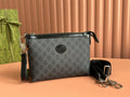 G*cci Mini 22.5 Messenger Bag Dark Gray in G*G Supreme Canvas
