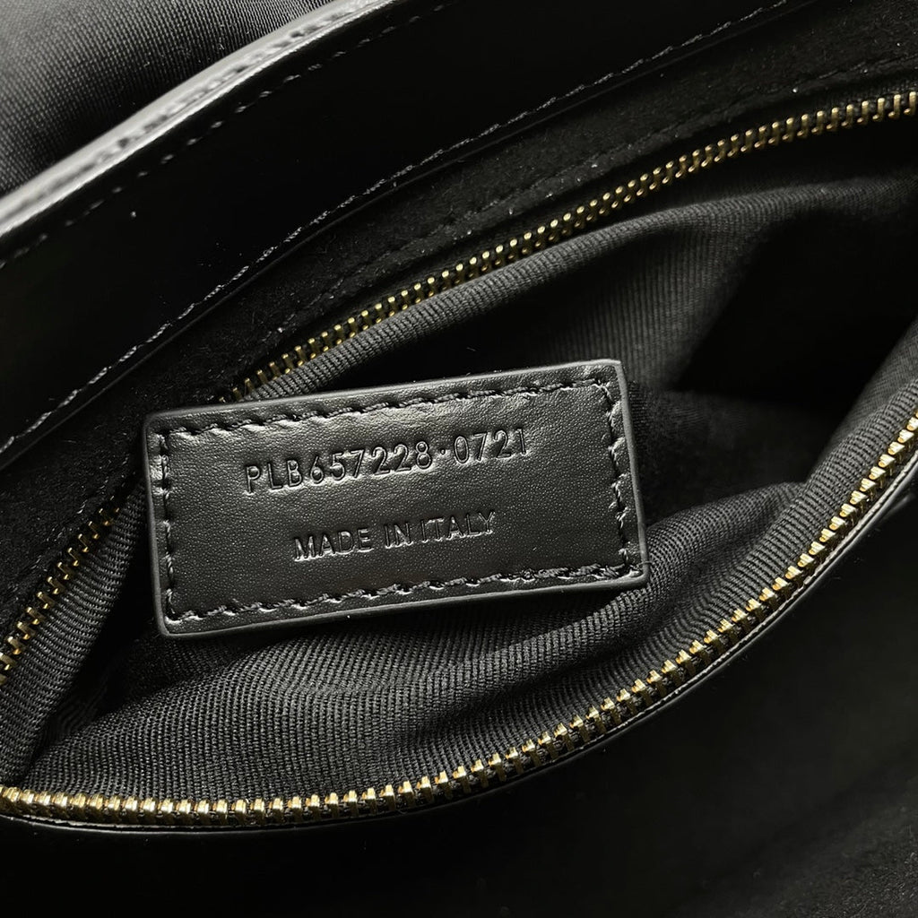 Y*S*L Le 5 À 7 Hobo Bag 25cm Black with Gold hardware in Cowhide