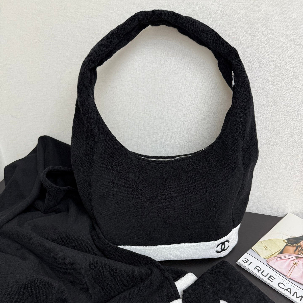 Ch*nel 2026 Beach Bag 60 Cotton