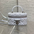 C*D Bow embellished Cosmetic Bag Lambskin