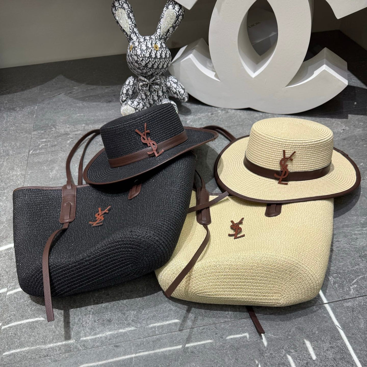 Y*S*L Tote Bag & Hat Set Plant Grass
