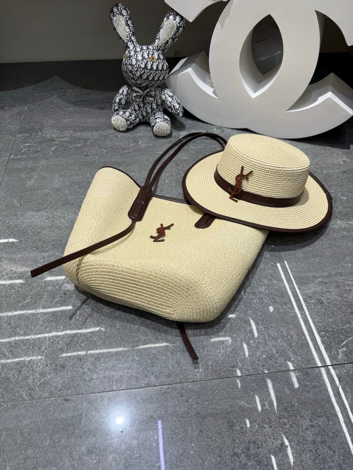 Y*S*L Tote Bag & Hat Set Plant Grass