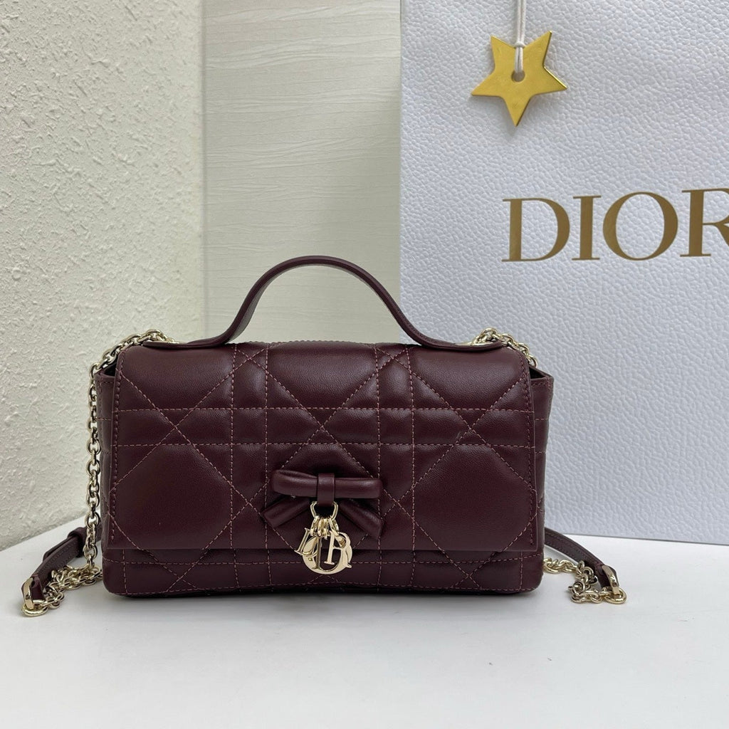 C*D My Tender Top Handle Burgundy 21cm Burgundy  Macrocannage Leather