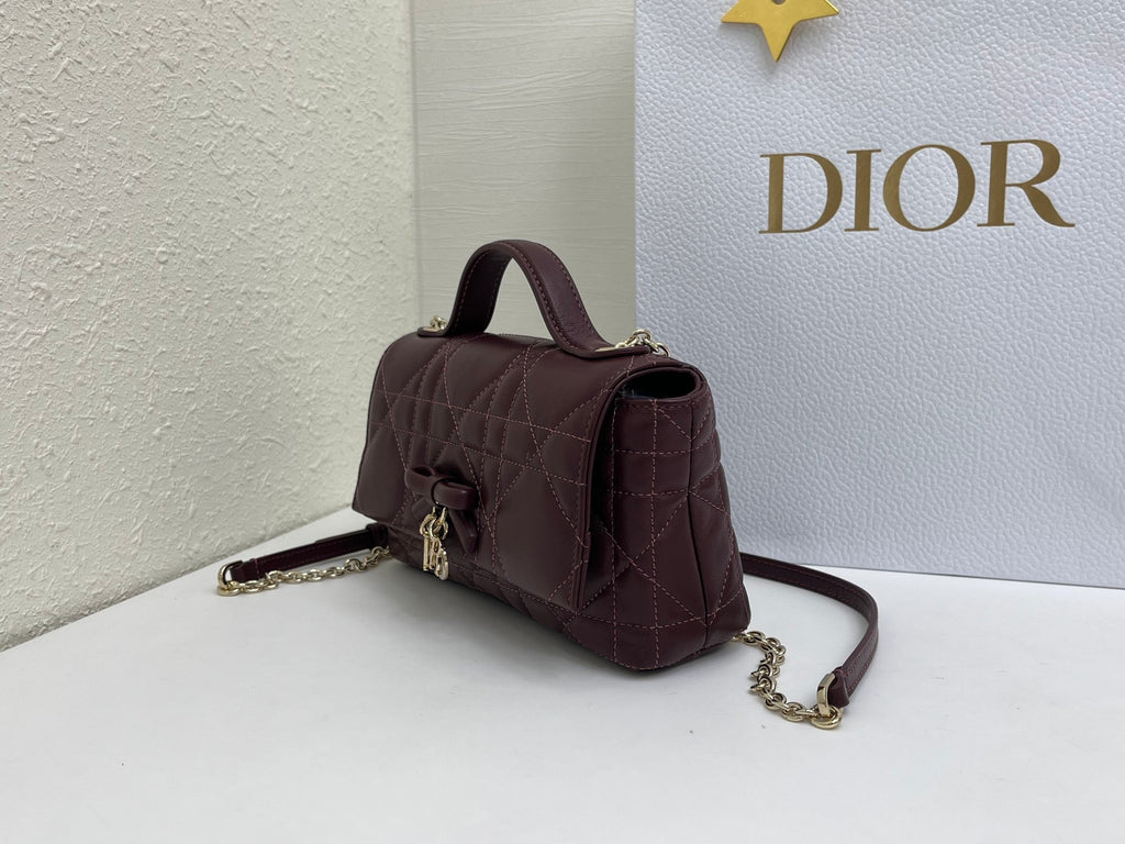 C*D My Tender Top Handle Burgundy 21cm Burgundy  Macrocannage Leather