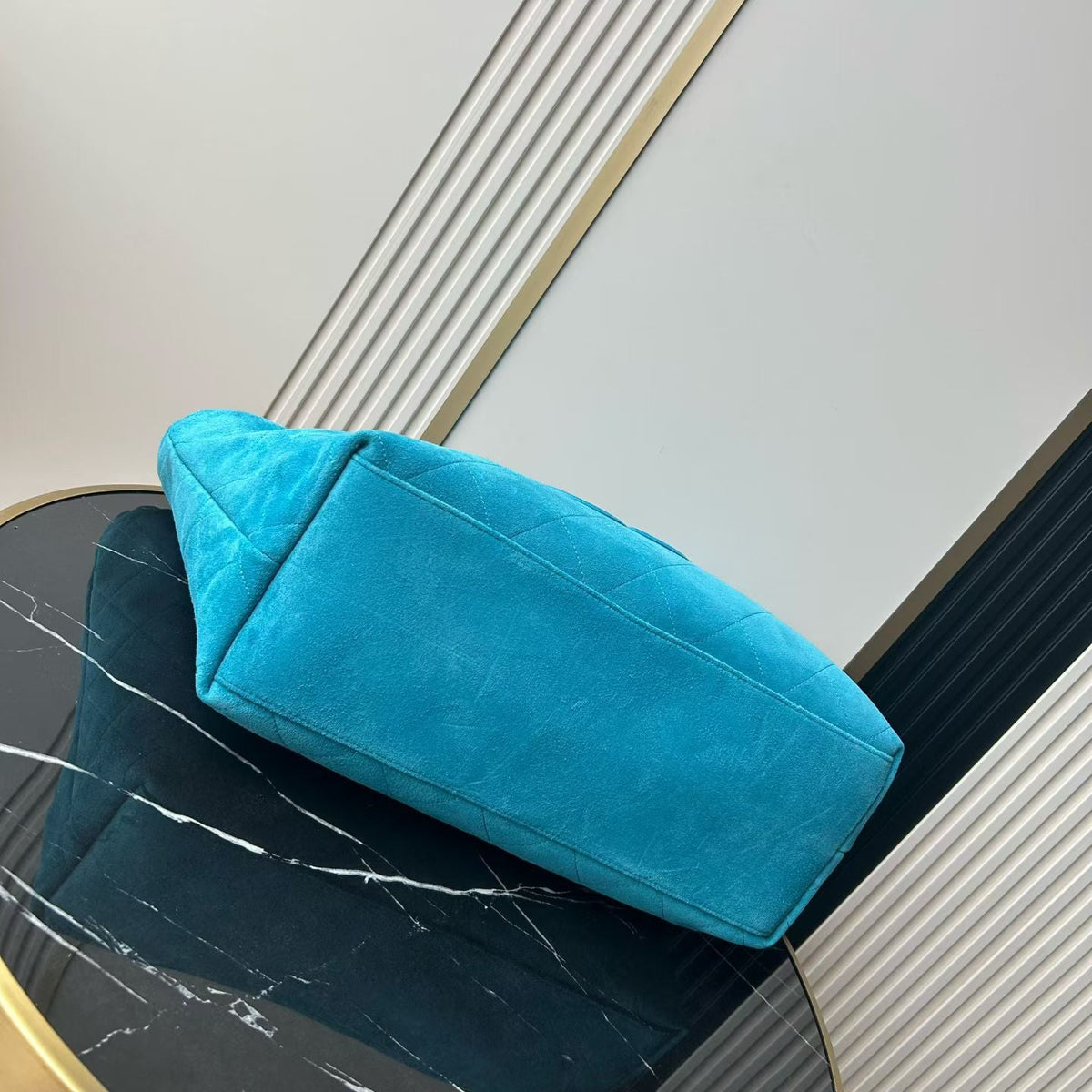 C*C 26B Shopping Bag 55CM Blue Suede Calfskin 6474