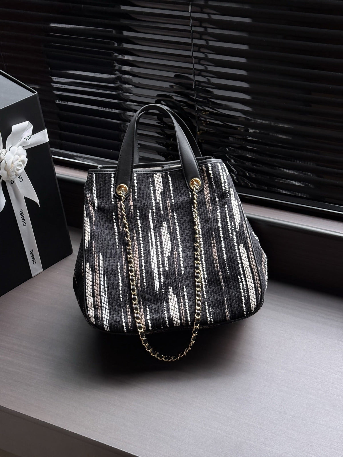 C*C 26S Shopping Bag Striped Canvas
