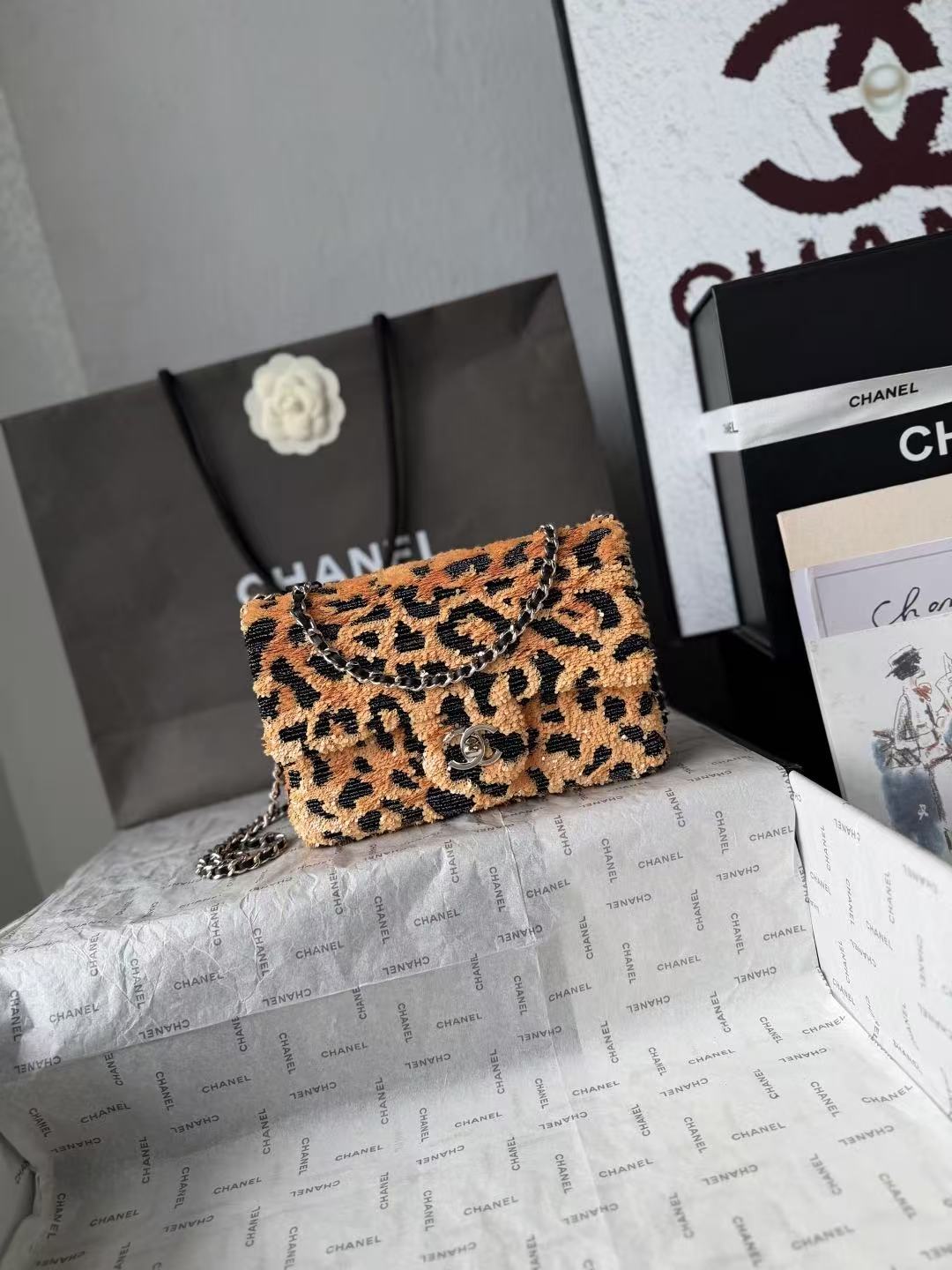 C*C 2026 Flap Bag Sequin Leather