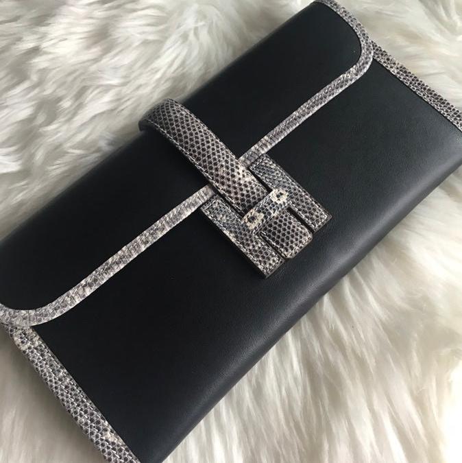 H*M Jige Elan 29 Clutch Calfskin Lizard Skin ( days of production)