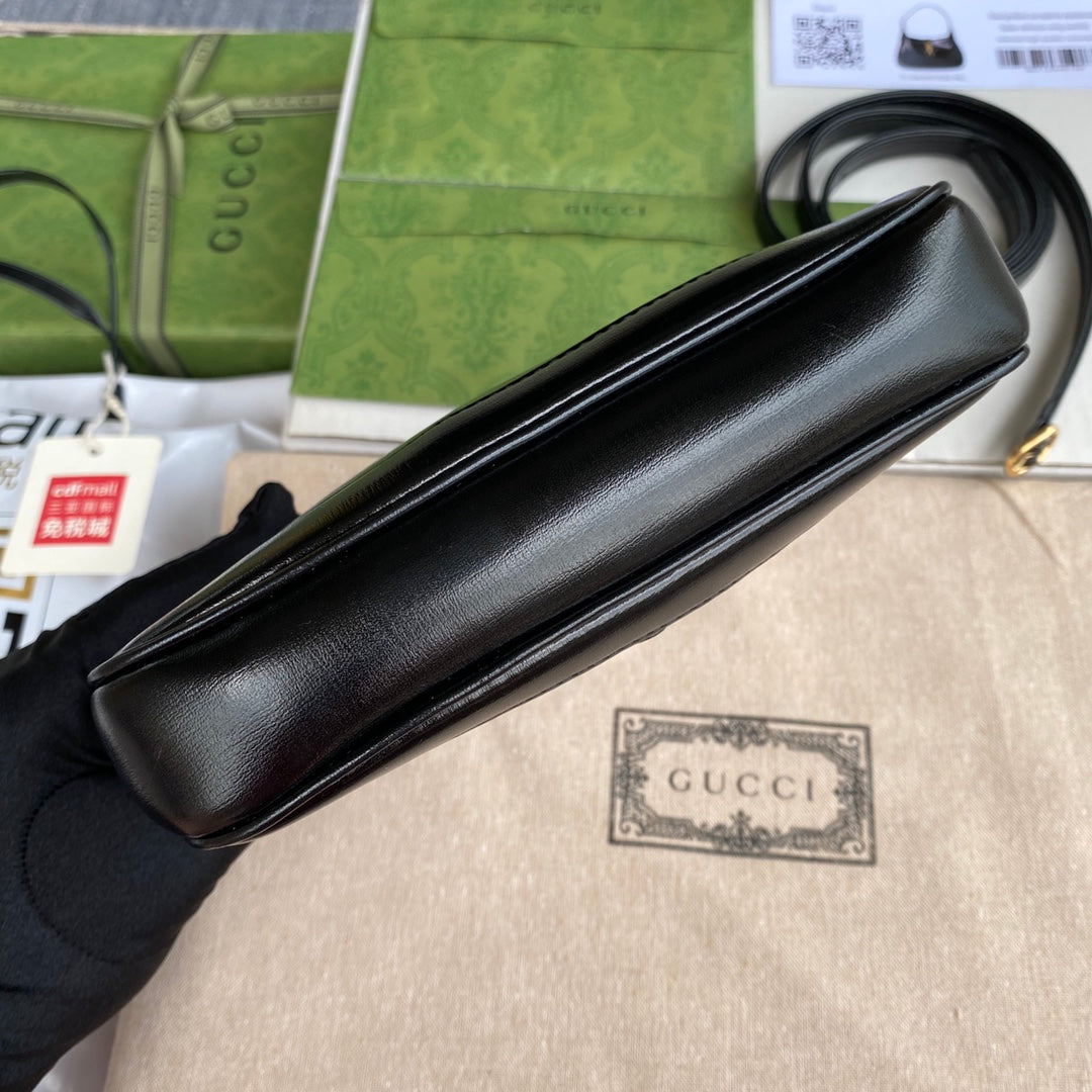 G*G jackie mini 19cm black calfskin
