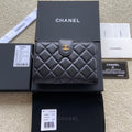 C*C A48667 Zip Pocket Wallet Black Sheepskin GHW