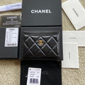 C*C Classic Card Holder Black Sheepskin GHW