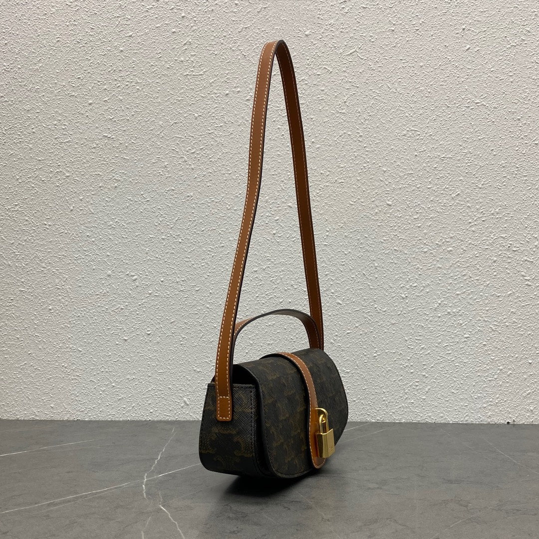 C*line 2026 Tabou Clutch on Strap Triomphe Canvas Calfskin