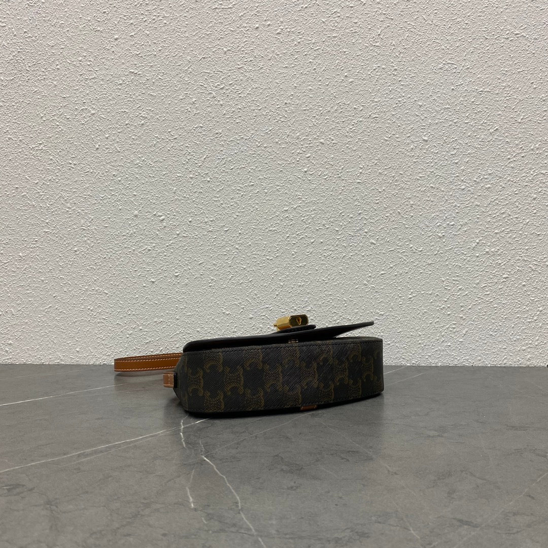 C*line 2026 Tabou Clutch on Strap Triomphe Canvas Calfskin