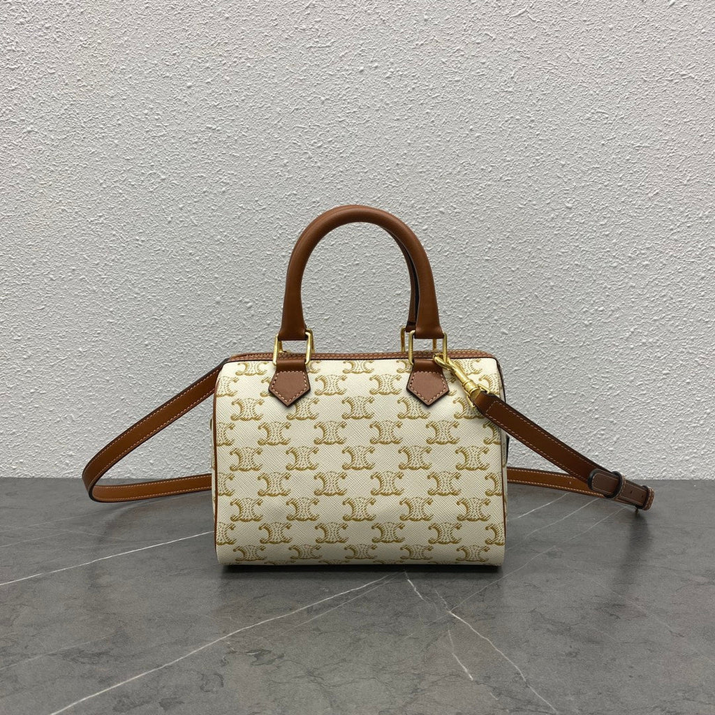 C*line Boston Bag Triomphe Canvas & Calfskin