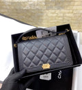 C*C leboy woc 19cm black quilted caviar gold hardware