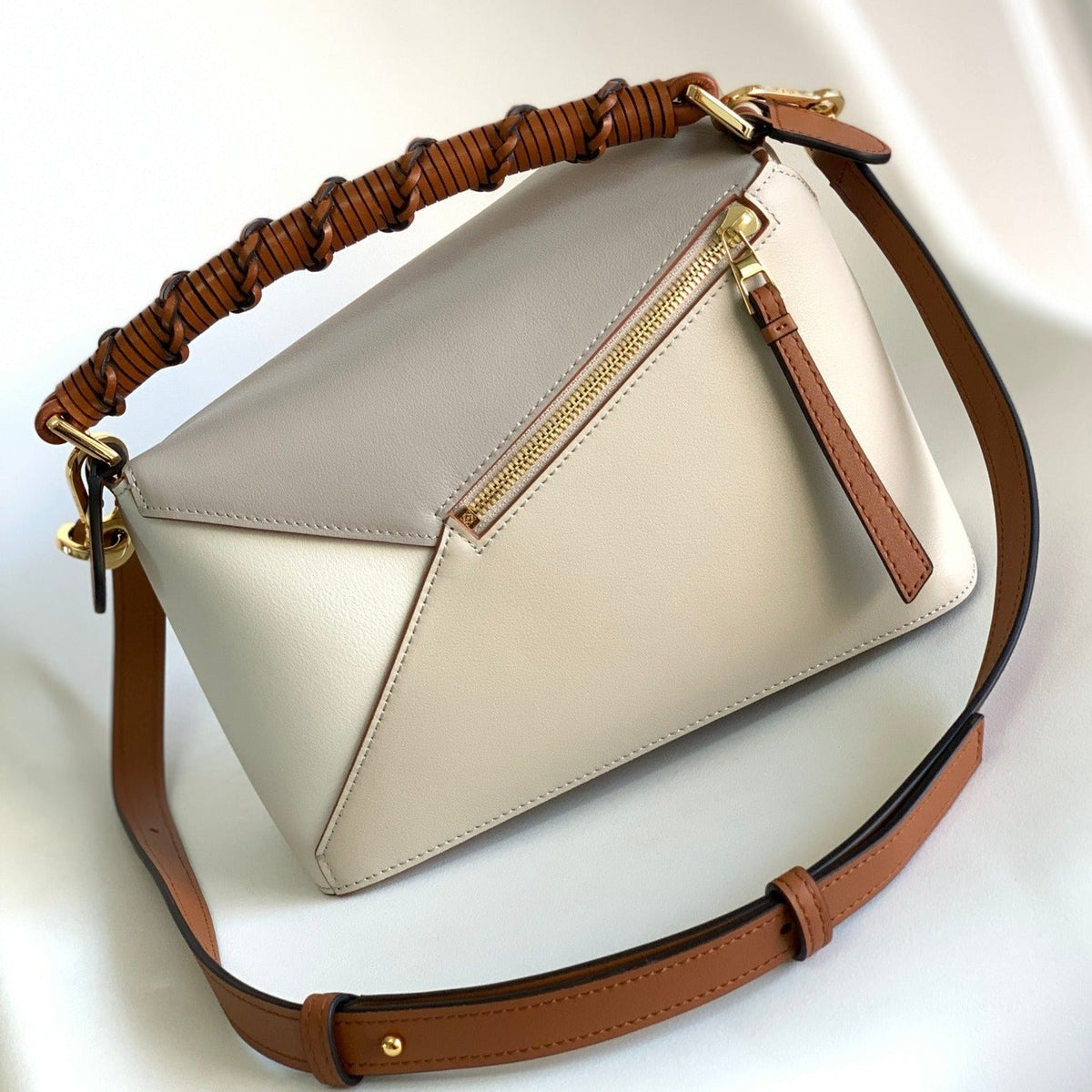 Puzzle bag soft grained calfskin