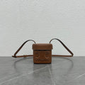 C*line Small Box Cuir Triomphe Bag Brown Calfskin