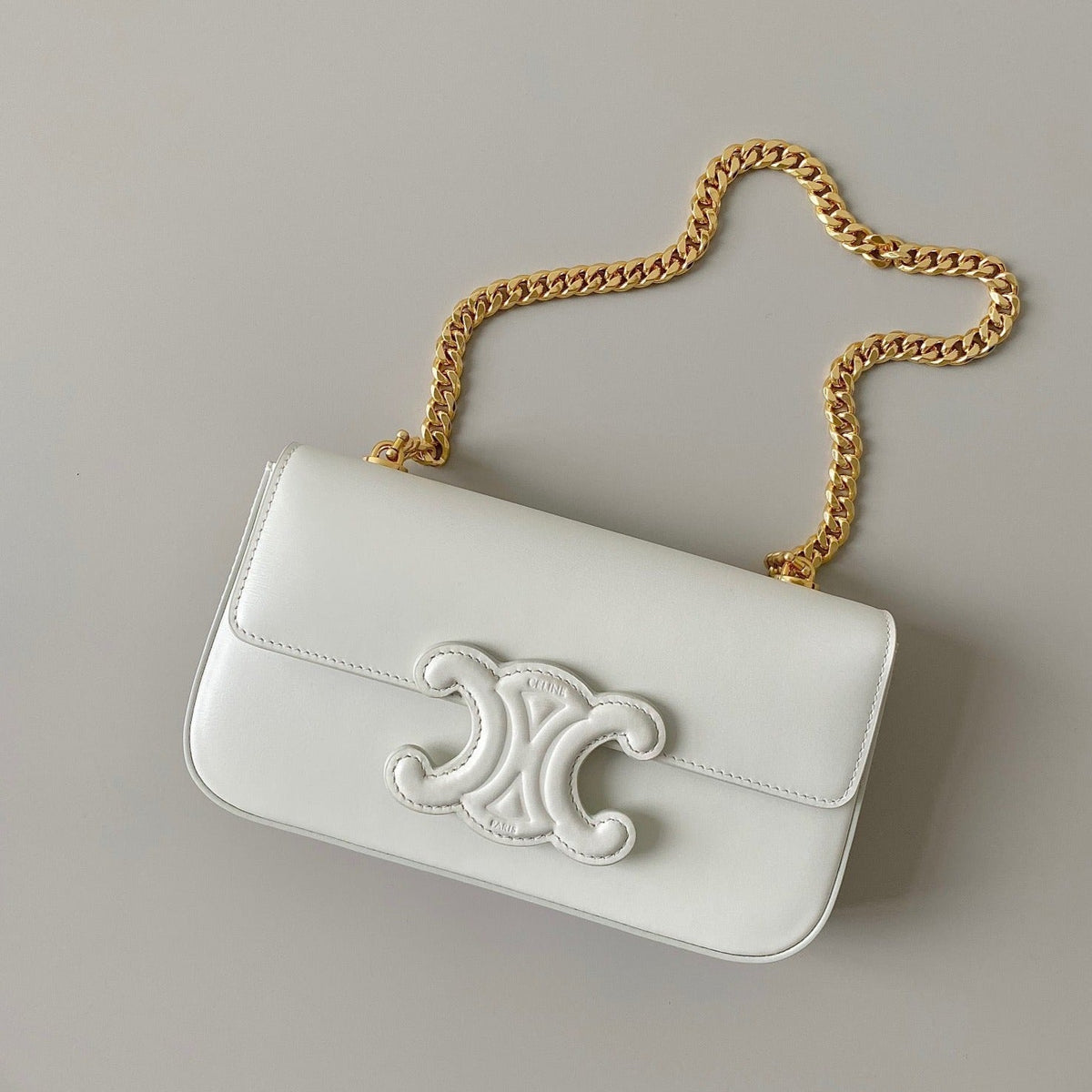 20 CHAIN EMBOSSED ARMPIT BAG CALFSKIN