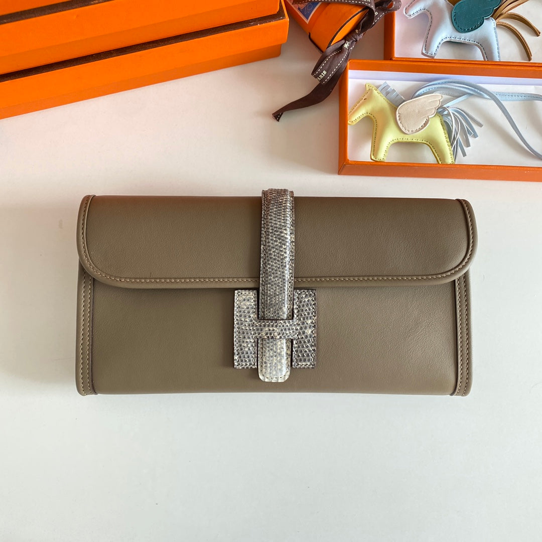H*M Jige Elan 29 Clutch Calfskin Lizard Skin ( days of production)